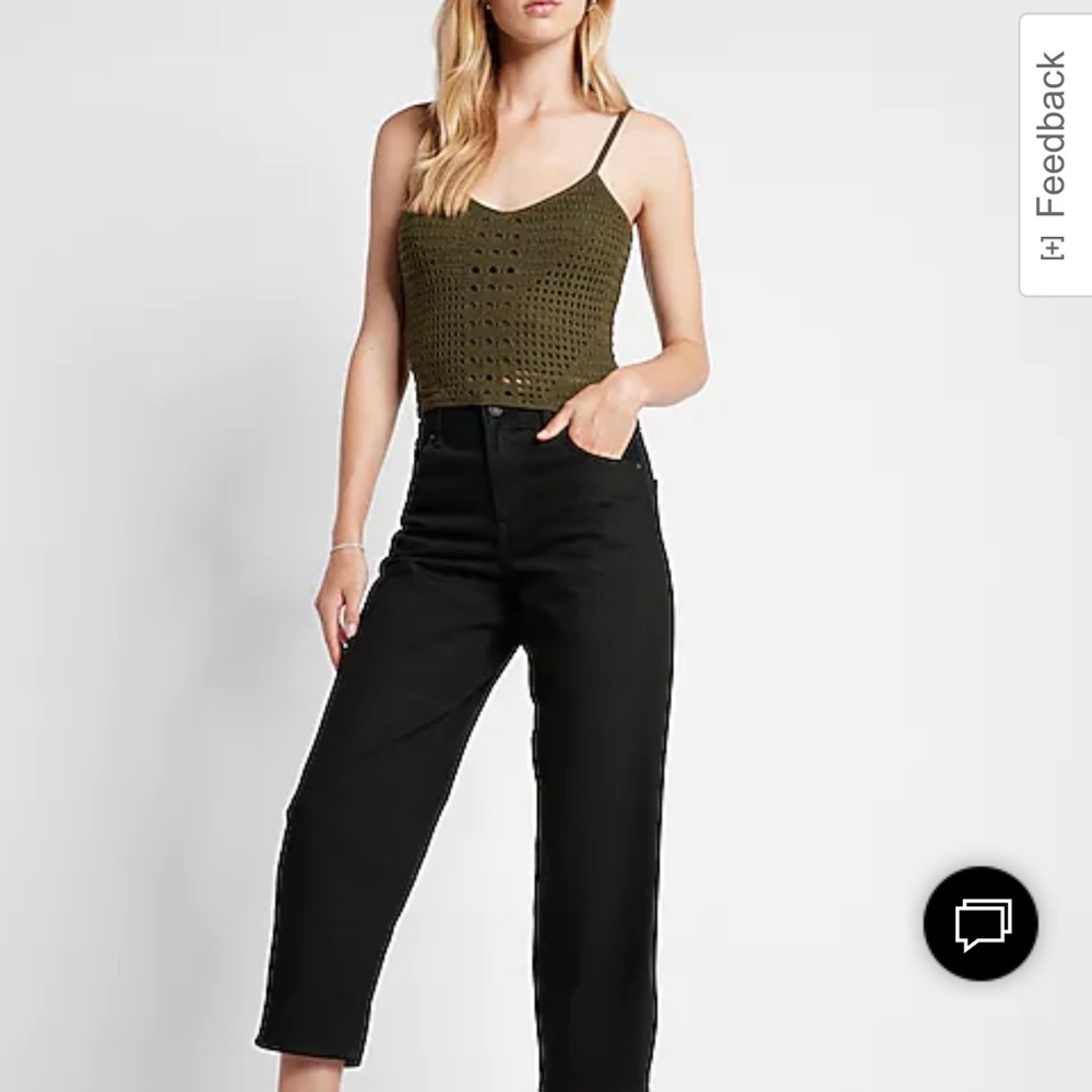 EXPRESS hight Waisted Dark Gray Balloon Leg Jean
